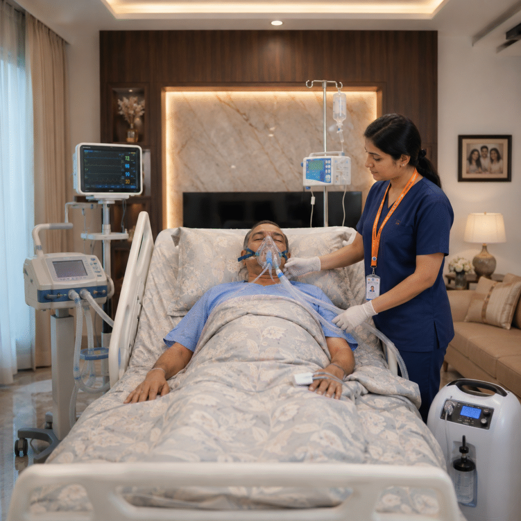 Professional ICU at Home Services with Critical Care Support by Omika Health Care